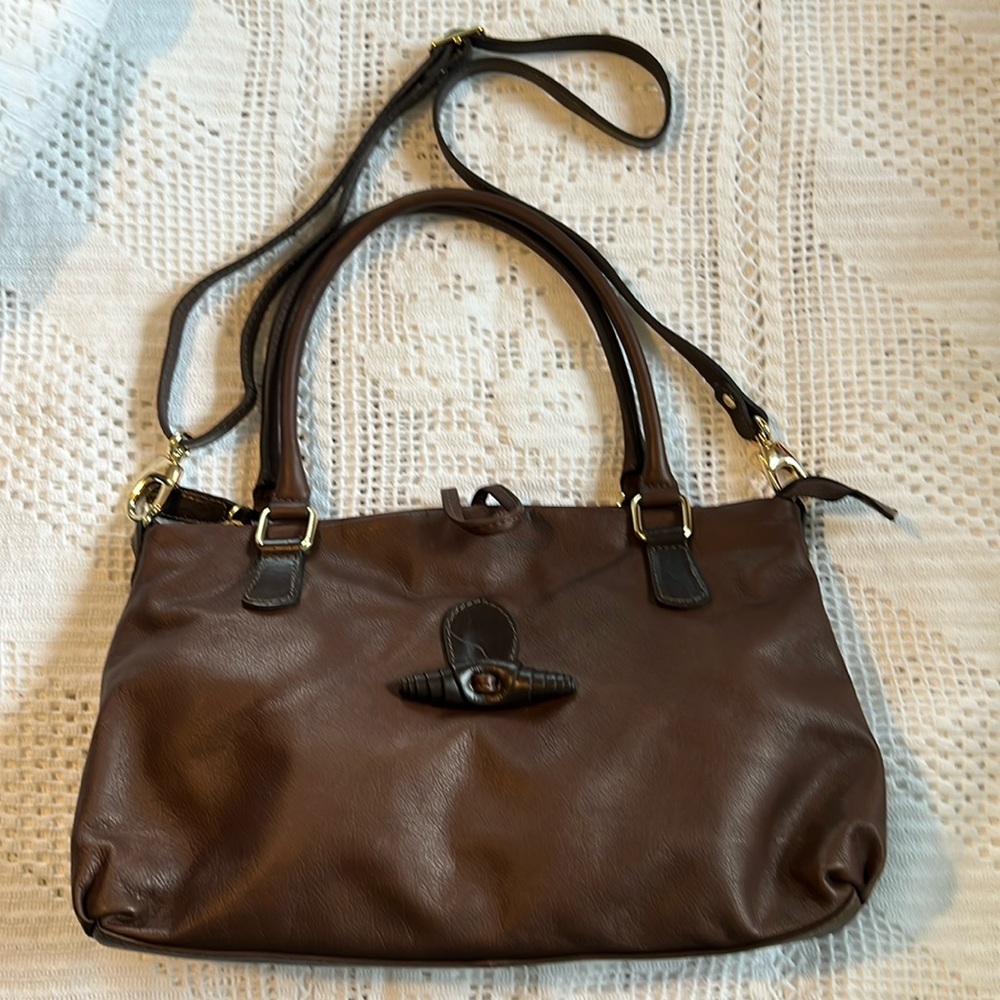 Gianni Conti Brown Leather Purse Bnwot